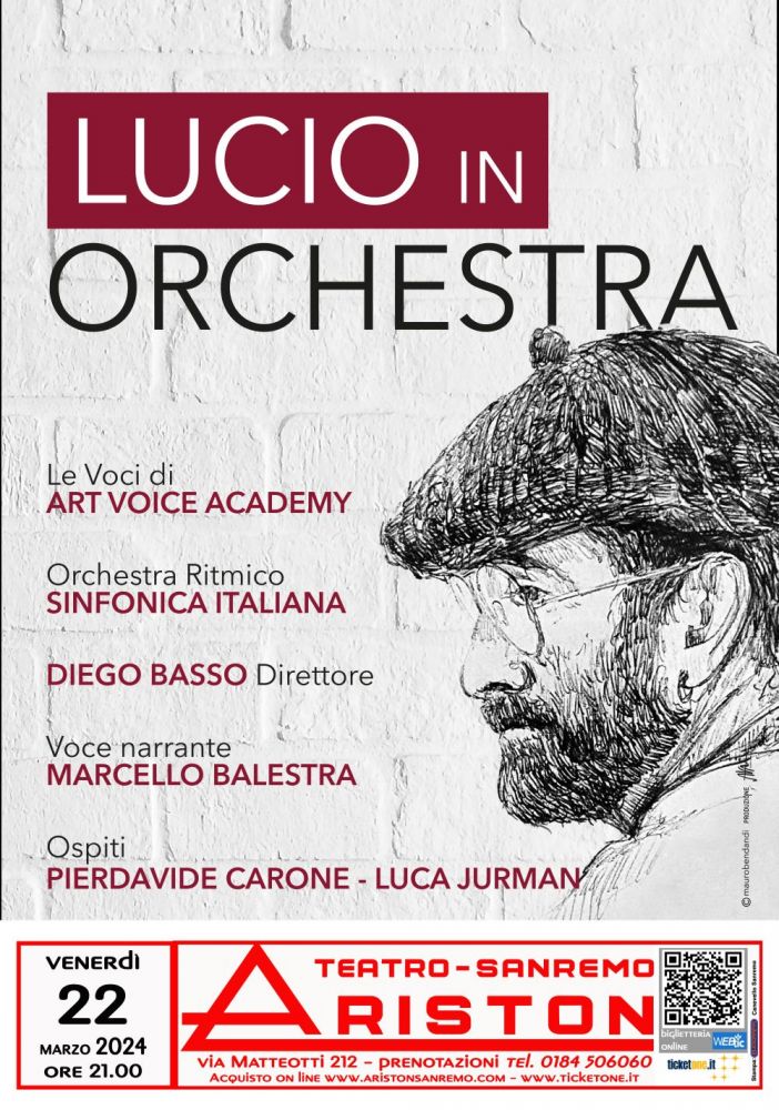 Il 22 marzo arriva per la prima volta al Teatro Ariston di Sanremo “LUCIO IN ORCHESTRA”, evento dedicato al cantautore bolognese