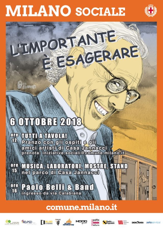Il 6 ottobre torna la festa "ESAGERATA” di CASA JANNACCI con la direzione artistica di SMEMORANDA e il concerto di Paolo Belli e Big Band.