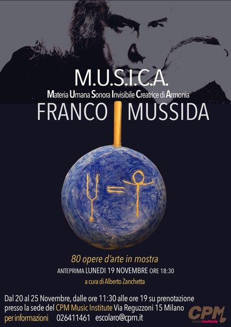 Da lunedì 19 a domenica 25 novembre apertura della mostra MUSICA di Franco Mussida al CPM Music Institute (Milano)