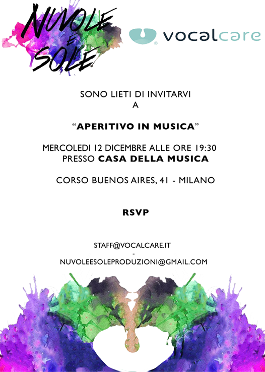 Mercoledì 12 dicembre ritorna a Milano l'appuntamento con "APERITIVO IN MUSICA".
