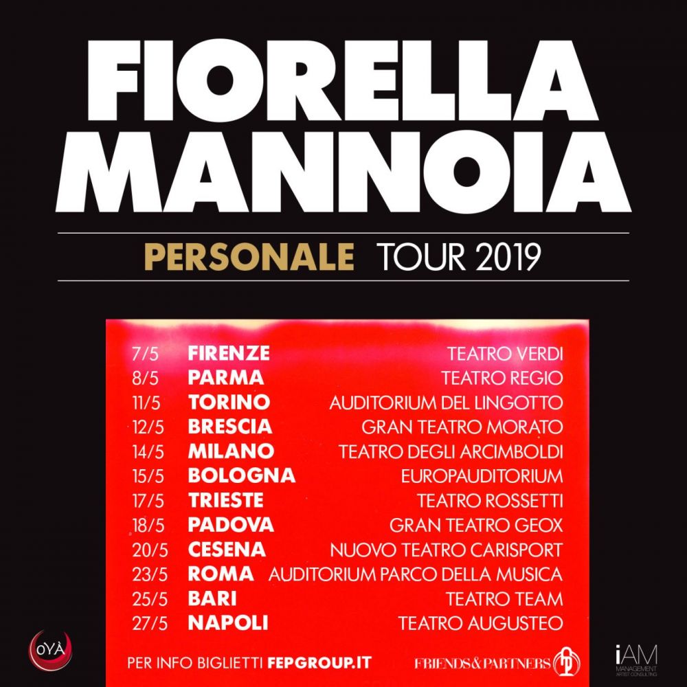FIORELLA MANNOIA, "PERSONALE": nuovo album e tour il prossimo maggio.