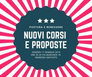 POSTURA E BENESSERE: AL VIA I CORSI 2019!