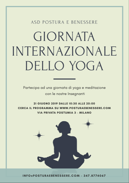 POSTURA E BENESSERE FESTEGGIA LO YOGA