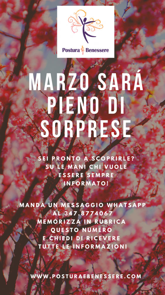 POSTURA E BENESSERE - MARZO RICCO DI REGALI