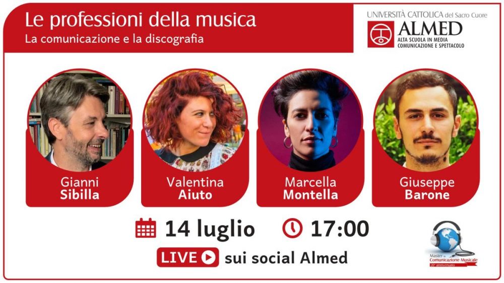 Master in Comunicazione Musicale: continuano gli incontri dedicati alle professioni della musica. Domani, alle 17.00, il secondo incontro.