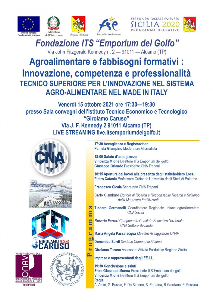 CNA Trapani promuove l’Alta Specializzazione - Venerdì 15 ottobre un seminario su “Agroalimentare e fabbisogni formativi”