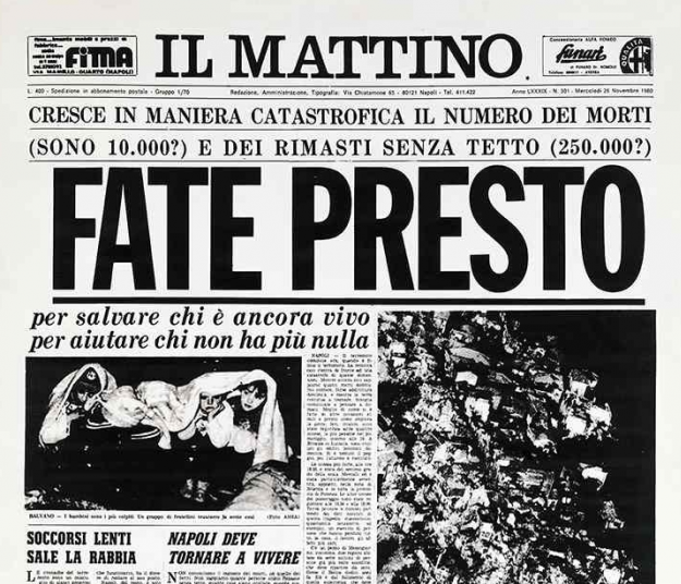 23 NOVEMBRE 1980: L'IRPINIA É DISTRUTTA