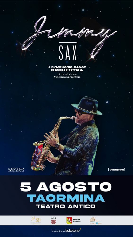JIMMY SAX - Torna dal vivo con JIMMY SUMMER TOUR 2022 accompagnato da THE SYMPHONIC DANCE ORCHESTRA
