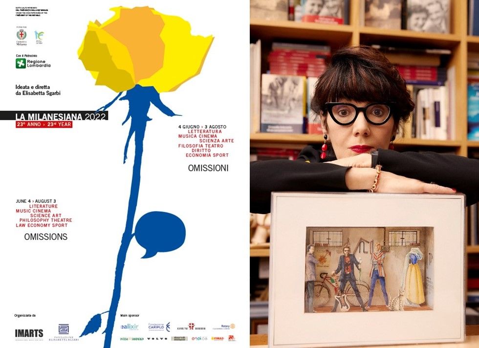 Al via sabato 4 giugno LA MILANESIANA, ideata e diretta da ELISABETTA SGARBI, con l’inaugurazione della mostra di Simone Cristicchi “Omissioni” a SONDRIO