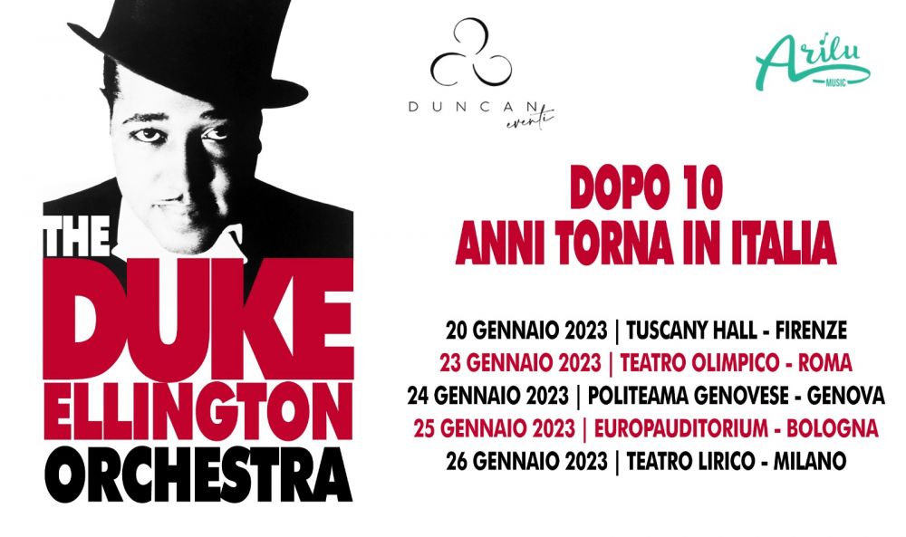 DUKE ELLINGTON ORCHESTRA torna in tour in Italia a gennaio 2023