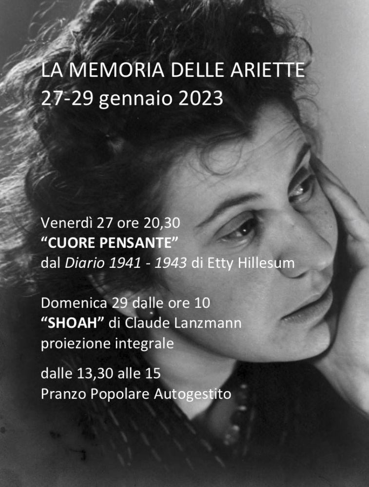 GIORNATA DELLA MEMORIA - LA MEMORIA DELLE ARIETTE