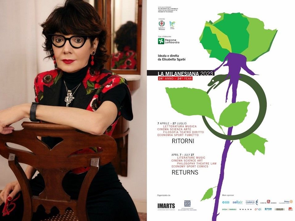 La 24esima edizione de LA MILANESIANA, ideata e diretta da Elisabetta Sgarbi, attraverserà dal 23 maggio al 27 luglio 2023, con un’anteprima il 7 aprile, ben 23 città con oltre 60 incontri ed eventi e più di 200 ospiti italiani 