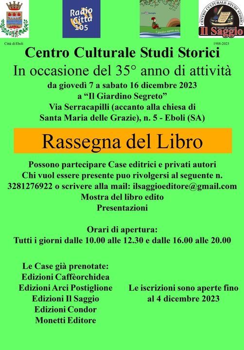 CENTRO STUDI STORICI IL SAGGIO FESTEGGIA 35 ANNI