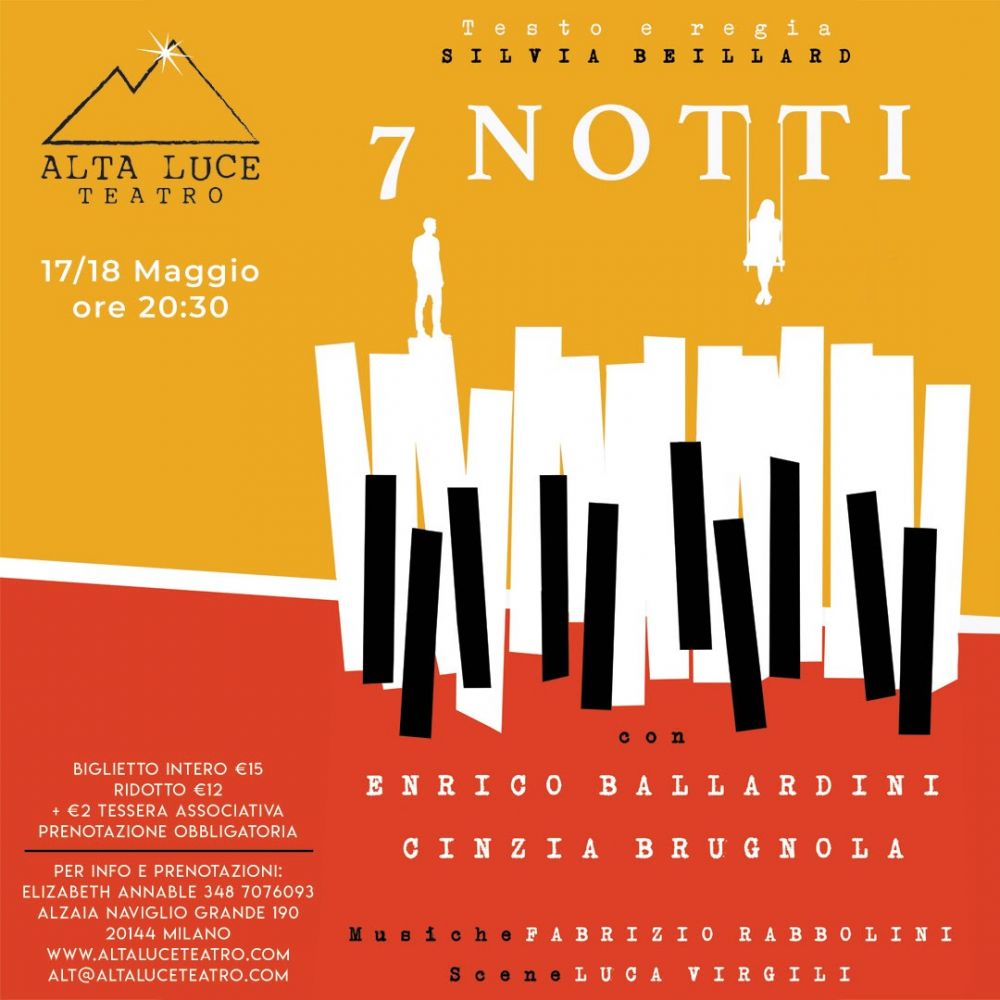 “7 NOTTI” BALLARDINI e BRUGNOLA IN SCENA AD ALTA LUCE TEATRO