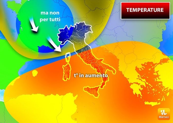Italia spaccata tra fuoco e temporale
